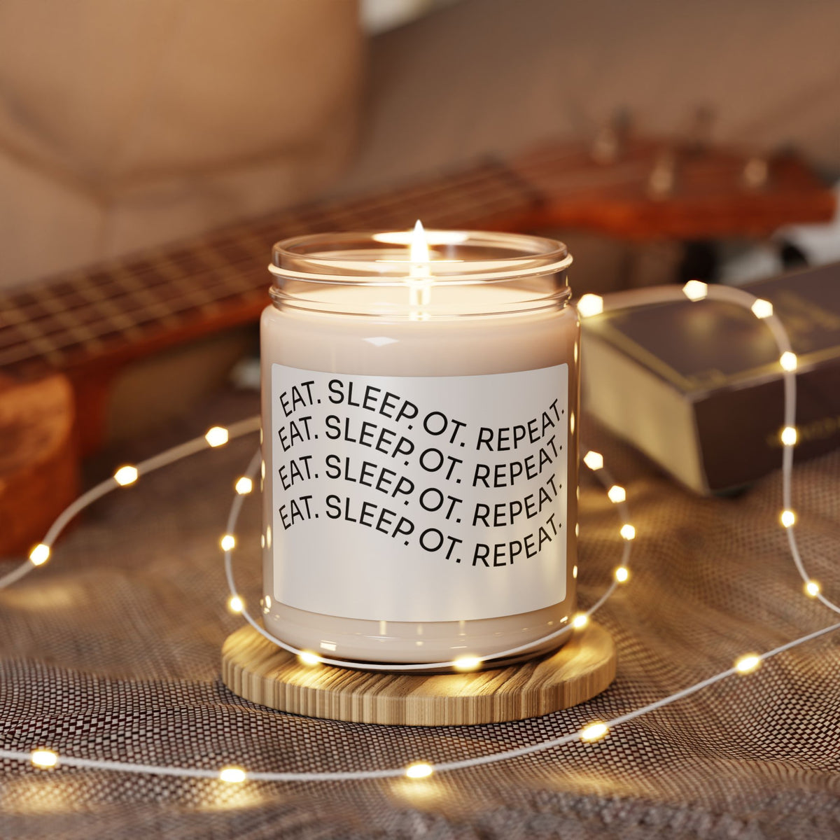 Eat. Sleep. OT. Repeat. 9oz Scented Soy Candle — Occupational Therapist Gift
