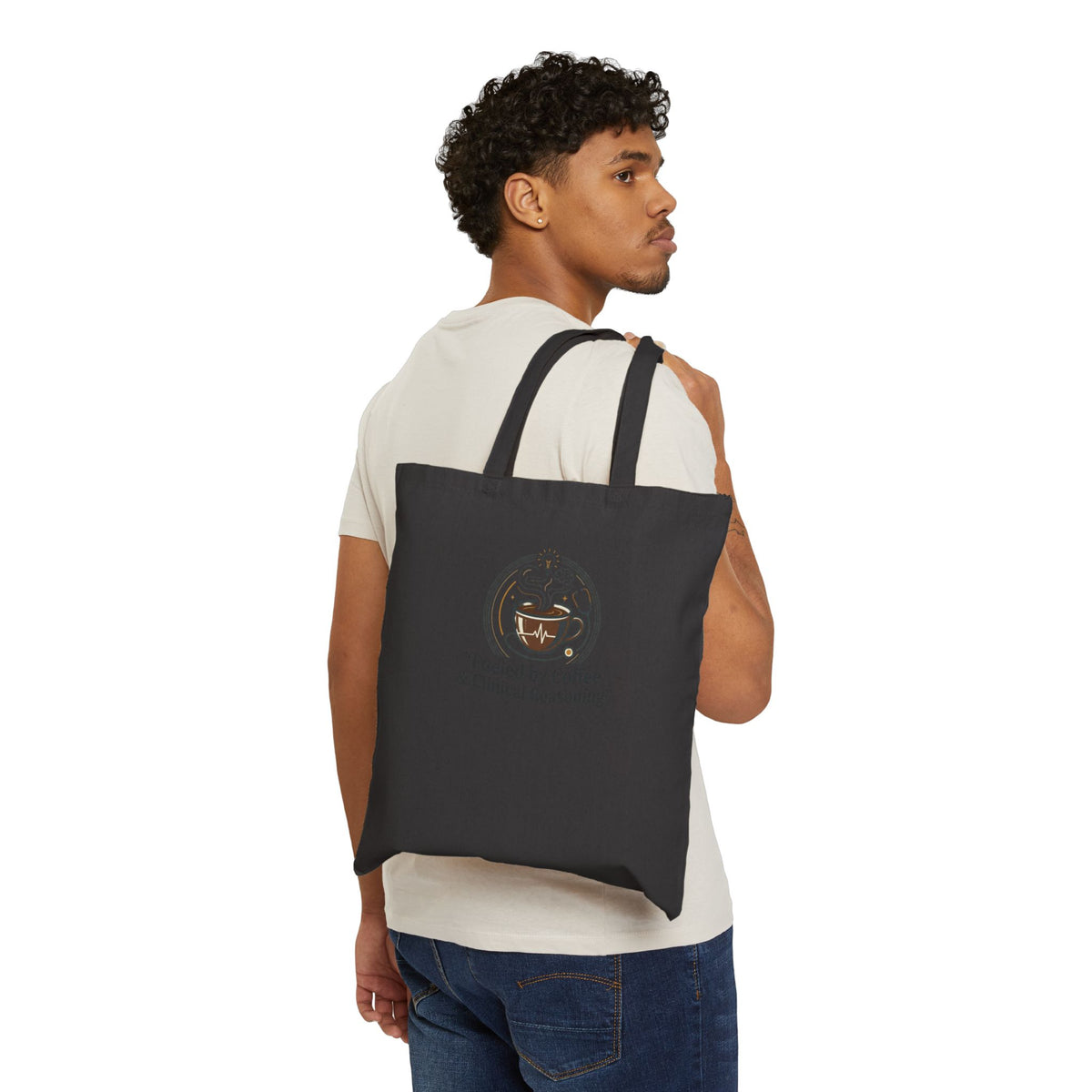 Canvas Tote Bag — "Fueled by Coffee & Clinical Reasoning" Medical Student Coffee Tote