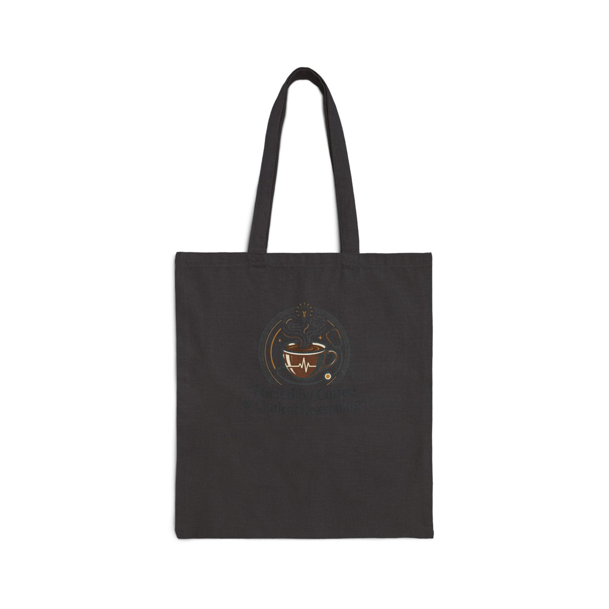 Canvas Tote Bag — "Fueled by Coffee & Clinical Reasoning" Medical Student Coffee Tote